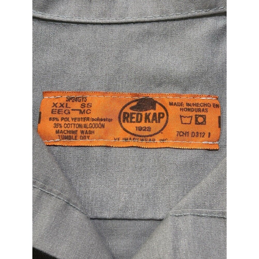 Red Cap Specker Brewing Co Button Up Work/Shop Shirt Gray Size XXL B15 - Picture 4 of 8